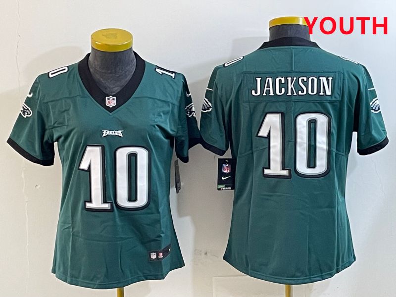 Youth Philadelphia Eagles #10 Jackson Green Second generations 2025 Nike Vapor Limited NFL Jersey style 5